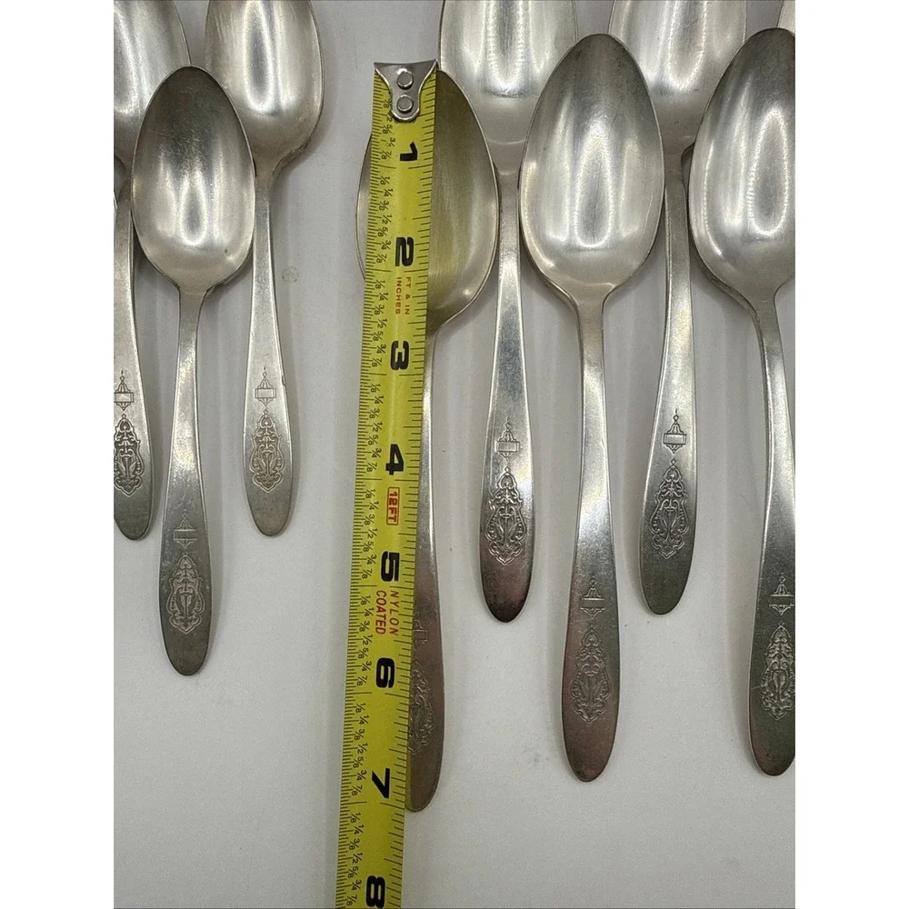 Vintage BIRD OF PARADISE Oneida Community‎ Plate Tea/Soup Spoons Set of 13